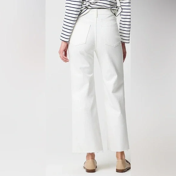 J. Crew White Wide-Leg Crop Jeans - Picture 2 of 14